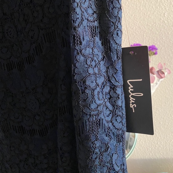 Lulus Navy Lace Shift Dress (NEW with tags on) - Picture 3 of 5